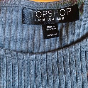 Size 4 top shop grey crop top
